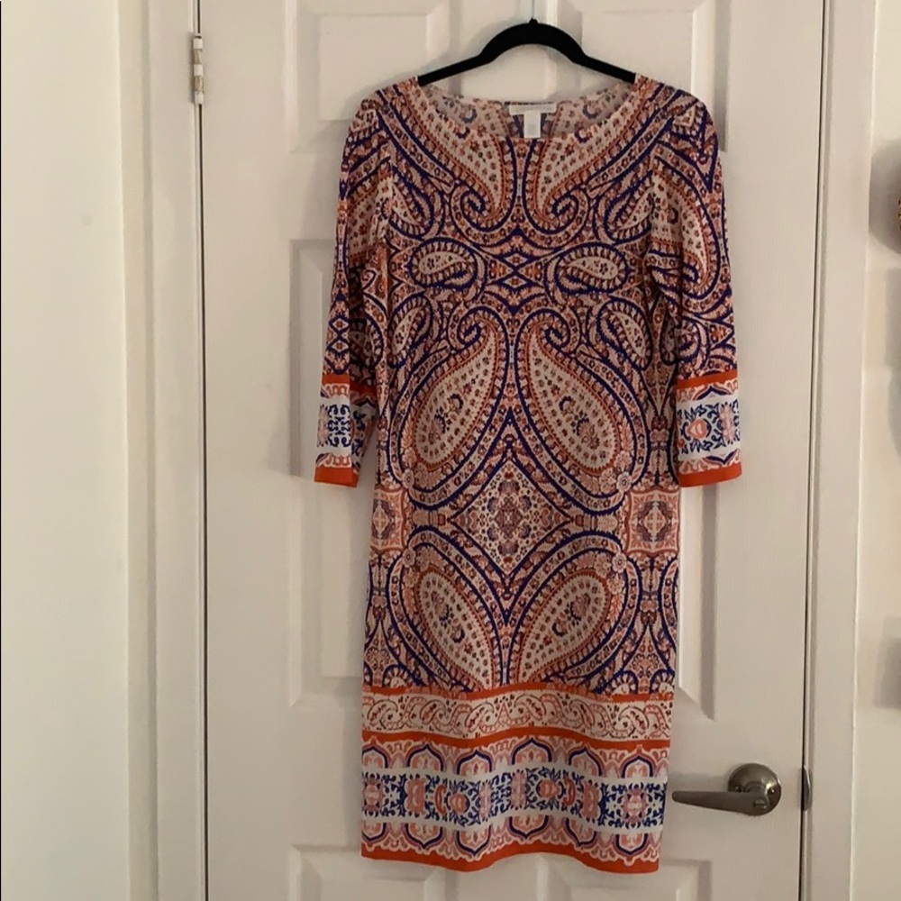 Paisley print work dress